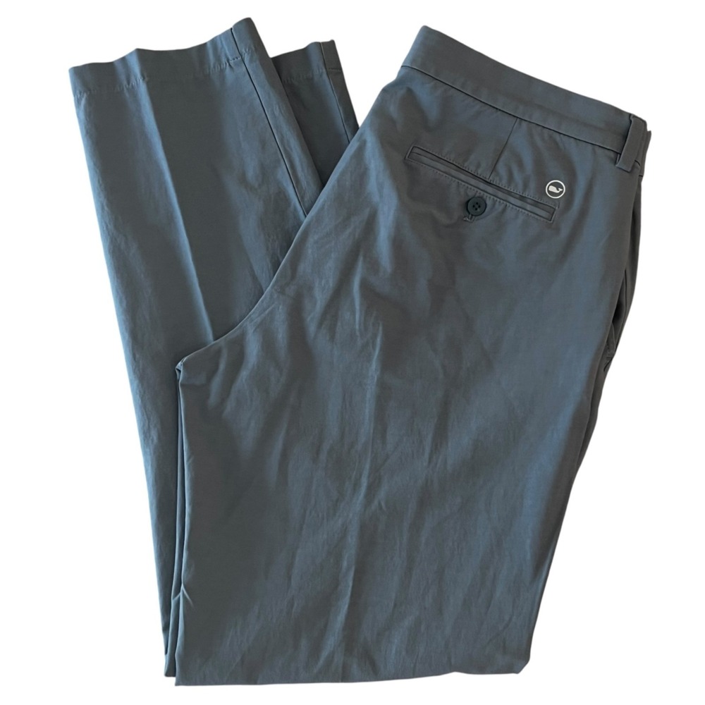 Vineyard Vines Pants Mens 35x32 OTG LIGHTWEIGHT Performance Blue-Gray Golf